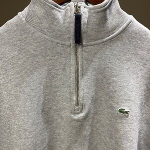 Lacoste Men's Zip-Up Sweater in Gray